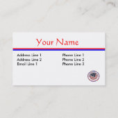 Patriottische profielkaart Sjabloon Visitekaartje (Achterkant)