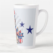 Patriottische Pug 4 juli Latte Mok (Rechts)