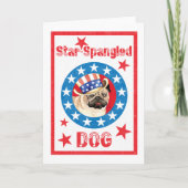Patriottische Pug Kaart (Voorkant)