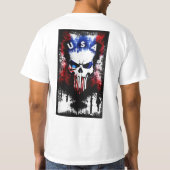 Patriottische Punisher (USA) Wit Mannen T-shirt (Achterkant)