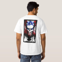 Patriottische Punisher (USA) Wit Mannen