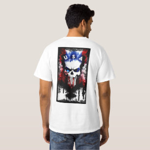 Patriottische Punisher (USA) Wit Mannen T-shirt