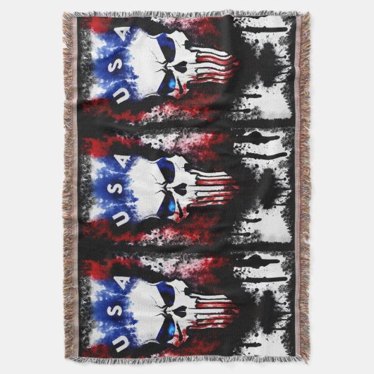 Patriottische Punisher (VS) Deken (Voorkant Verticaal)