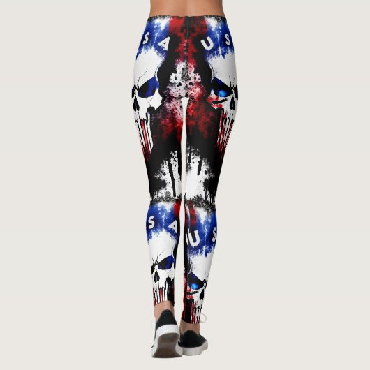 Patriottische Punisher (VS) Leggings (Achterkant)