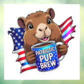 Patriottische Pup Brew' Holografische GOP Sticker (Vel 3)