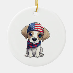 Patriottische Pup - Stijl 14  Keramisch Ornament