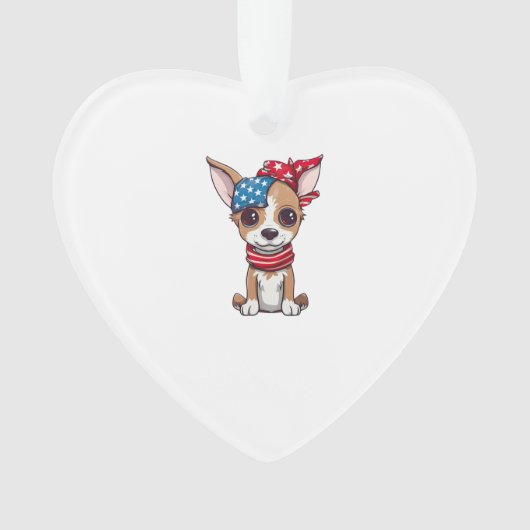 Patriottische Pup - Stijl 4 Ornament (voorkant)