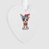 Patriottische Pup - Stijl 4 Ornament (voorkant)