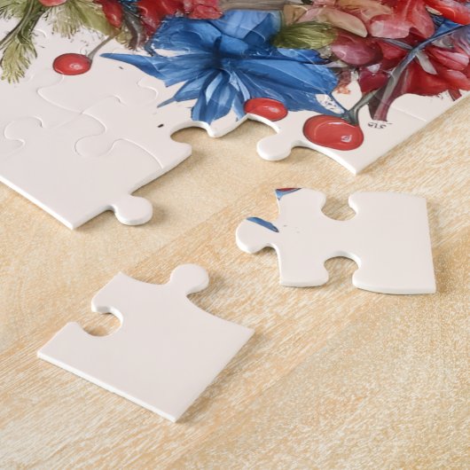 Patriottische Puppy 4 juli Verenigde Staten Onafha Legpuzzel (Zijkant)