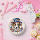 Patriottische Puppy 4 juli Verenigde Staten Onafha Papieren Kommen (Feest)