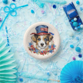 Patriottische Puppy 4 juli Verenigde Staten Onafha Papieren Kommen (Feest)