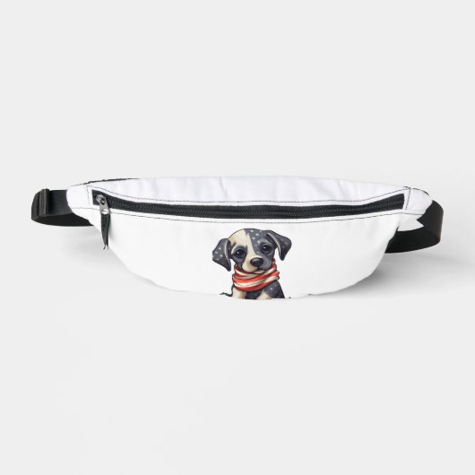 Patriottische Puppy - Stijl 11 Heuptasje (Voorkant)