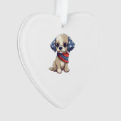 Patriottische Puppy - Stijl 9 Ornament (voorkant)