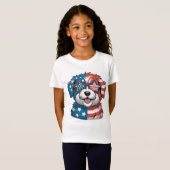 Patriottische Puppy T-shirt (Voorkant volledig)