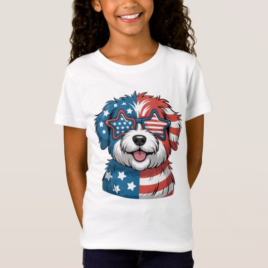 Patriottische Puppy T-shirt (Voorkant)