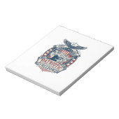 Patriottische Puzzel Liefhebber Vector Grafische T Notitieblok (Linkerzijde)