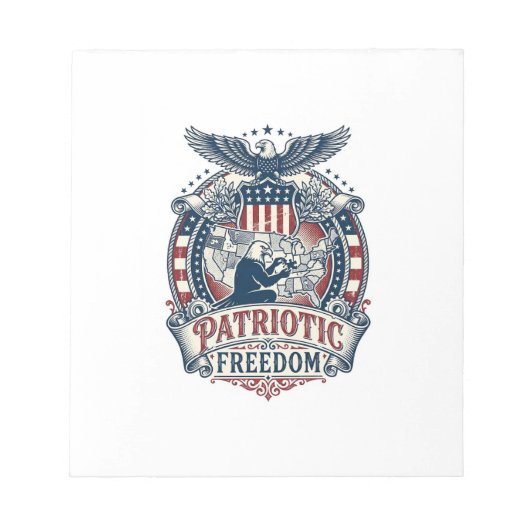 Patriottische Puzzel Liefhebber Vector Grafische T Notitieblok (Voorkant)