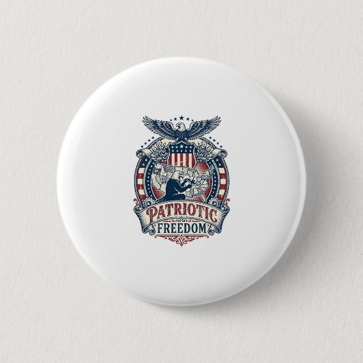 Patriottische Puzzel Liefhebber Vector Grafische T Ronde Button 5,7 Cm (Voorkant)