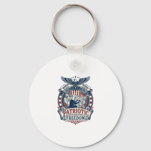 Patriottische Puzzel Liefhebber Vector Grafische T Sleutelhanger (Voorkant)