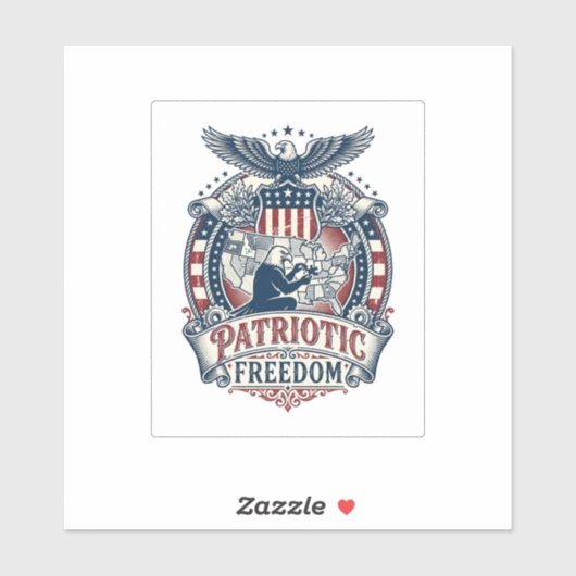 Patriottische Puzzel Liefhebber Vector Grafische T Sticker (Vel)