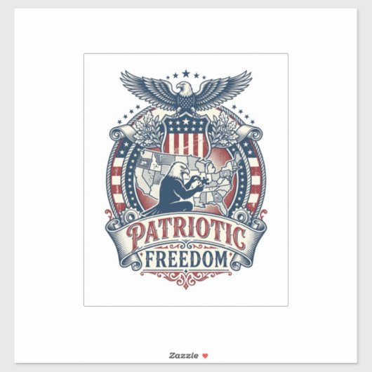 Patriottische Puzzel Liefhebber Vector Grafische T Sticker (Vel)