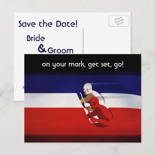  patriottische rackchauffeurs, sla de datum op! aankondigingskaart (Voorkant / Achterkant)