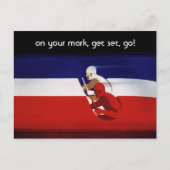  patriottische rackchauffeurs, sla de datum op! aankondigingskaart (Voorkant)