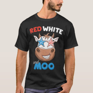 Patriottische Rancher Koe Boerderij Amerikaanse Vl T-shirt