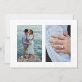 Patriottische rand met VS-vlaggen | Monogram Save The Date (Achterkant)