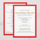 Patriottische Reagan Day Gala Fundraiser Republike Kaart (Voorkant / Achterkant)