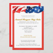 Patriottische Reagan Day Gala Fundraiser Republike Kaart (Voorkant / Achterkant)