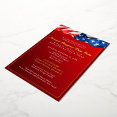 Patriottische Reagan Day Gala Republikeinse inzame Folie Uitnodiging (Gedraaid)