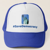 patriottische redding van de democratie trucker pet (Voorkant)