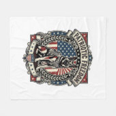 Patriottische Reddingshond Fleece Deken (Voorkant (Horizontaal))
