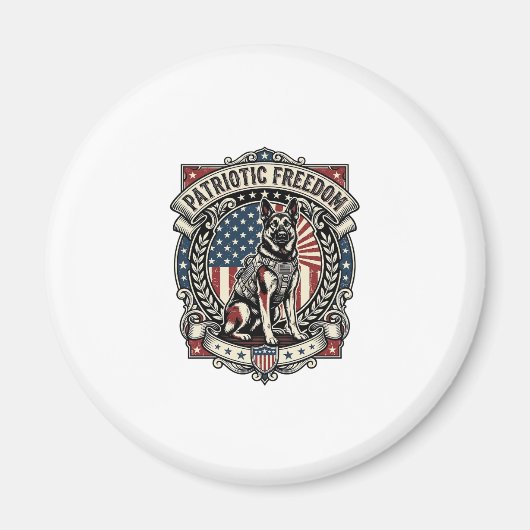 Patriottische Reddingshond Magneet (Voorkant)