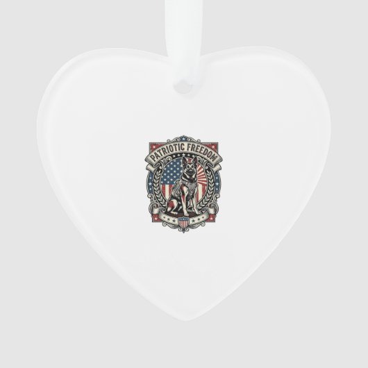 Patriottische Reddingshond Ornament (voorkant)