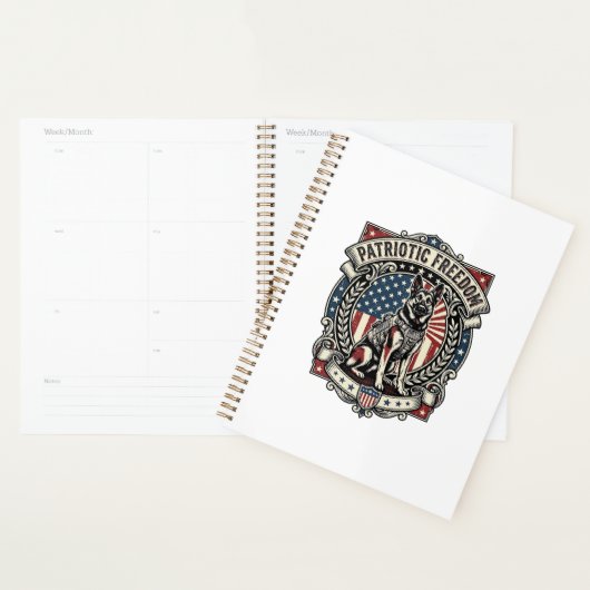 Patriottische Reddingshond Planner (Display)