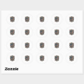 Patriottische Reddingshond Ronde Sticker (Vel)