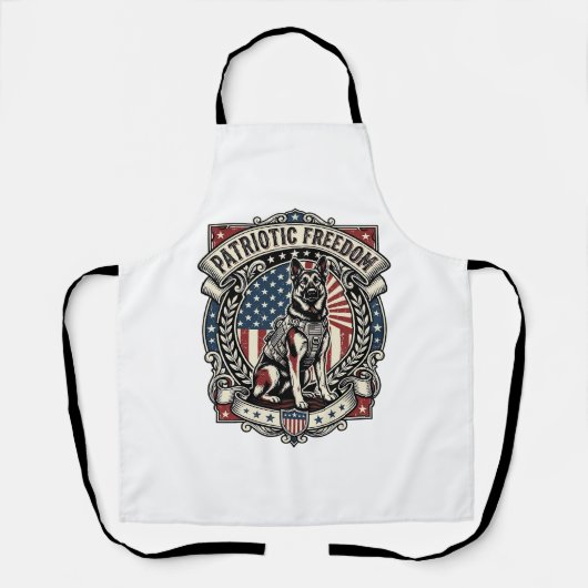 Patriottische Reddingshond Schort (Voorkant)