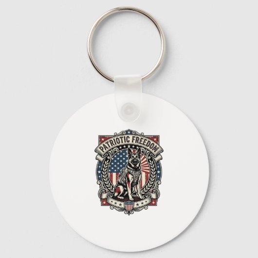 Patriottische Reddingshond Sleutelhanger (Voorkant)