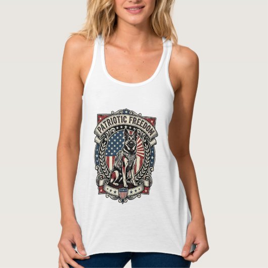 Patriottische Reddingshond Tanktop (Voorkant)