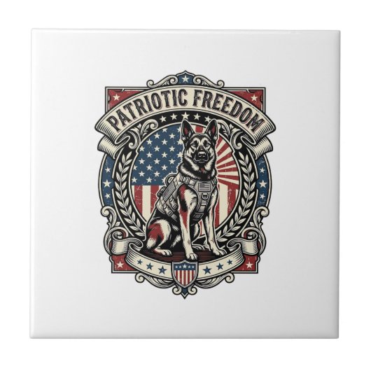 Patriottische Reddingshond Tegeltje (Voorkant)