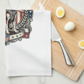 Patriottische Reddingshond Theedoek (Quarter Fold)