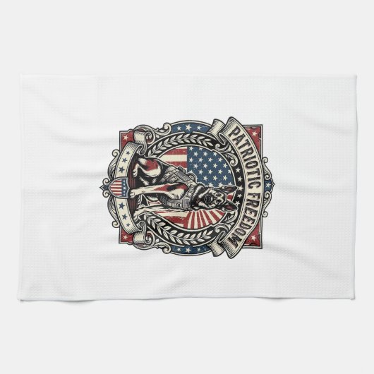 Patriottische Reddingshond Theedoek (Horizontaal)