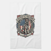 Patriottische Reddingshond Theedoek (Verticaal)