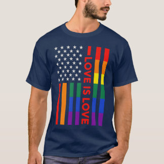 Patriottische Regenboog Liefde Is Liefde Vlag jong T-shirt
