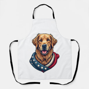 Patriottische Retriever trots vintage hond shirt 4 Schort
