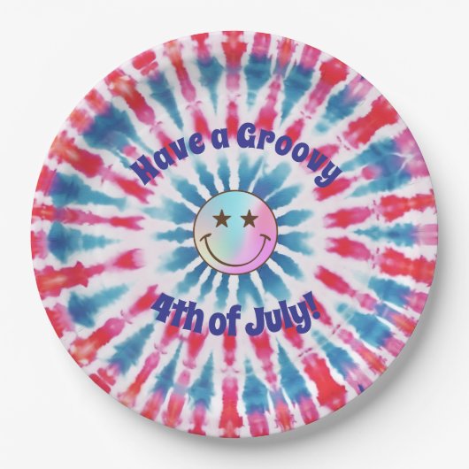 Patriottische Retro Hippie 4 juli Papier Bord (Voorkant)