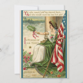 Patriottische  Retro USA Lady Liberty Feestdagenkaart