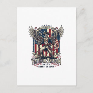 Patriottische Revolutieoorlog Skelet Donkere Patri Briefkaart